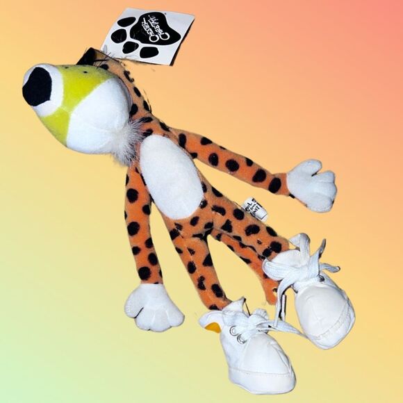 RARE NWT 1998 Vintage Chester Cheetah Bean Bag Planet Lunch Promo Plush 8” - Picture 4 of 7